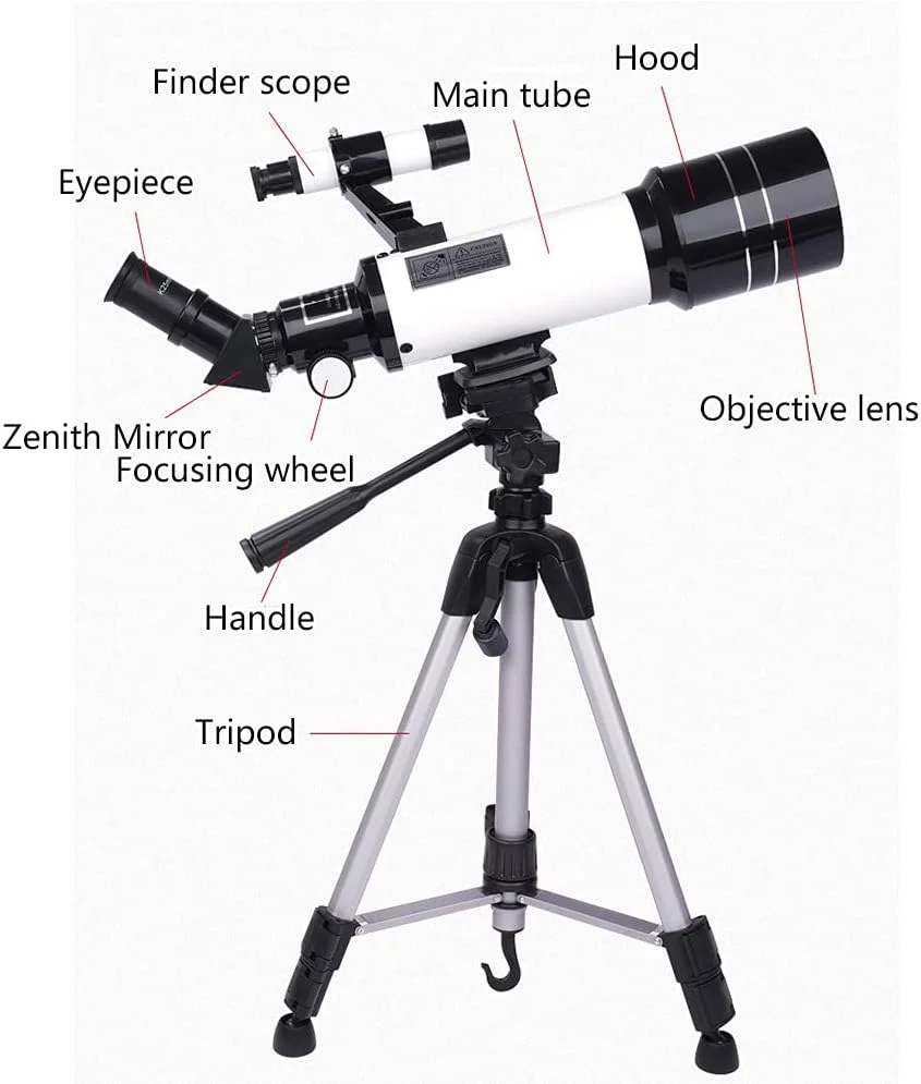 تلسکوپ قابل حمل برای تماشای پرندگان، دهانه 70 میلیمتری، تلسکوپهای انکساری 400 میلیمتری با آداپتور تلفن هوشمند و سهپایه قابل تنظیم تلسکوپ قابل حمل برای تماشای پرندگان، دهانه 70 میلیمتری، تلسکوپهای انکساری 400 میلیمتری با آداپتور تلفن هوشمند و سهپایه قابل تنظیم