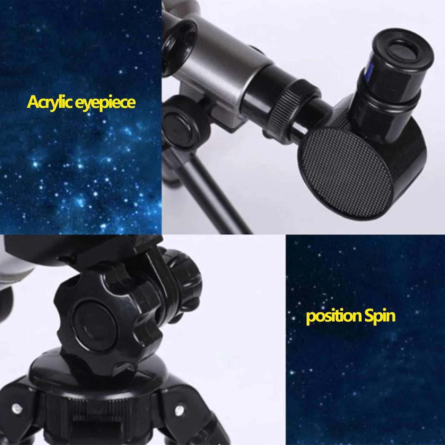 تلسکوپ نجومی انکساری کودکان، تلسکوپ ستاره شناس، چشمی اکریلیک، تلسکوپ مسافرتی قابل حمل، ایده آل برای استفاده کودکان و نوجوانان