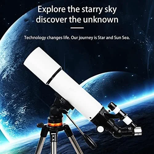 تلسکوپ نجومی شکستنی با دهانه 80 میلیمتری و فاصله کانونی 500 میلیمتری با وضوح بالا به همراه سهپایه قابل تنظیم، تلسکوپ برای افراد مبتدی تلسکوپ نجومی شکستنی با دهانه 80 میلیمتری و فاصله کانونی 500 میلیمتری با وضوح بالا به همراه سهپایه قابل تنظیم، تلسکوپ برای افراد مبتدی