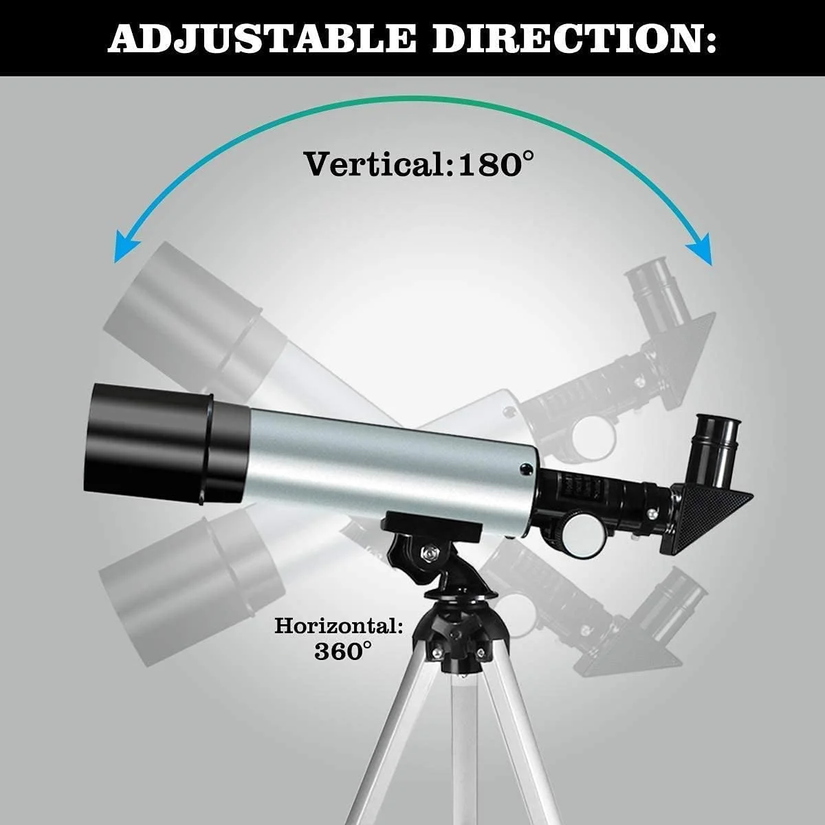 تلسکوپ مناسب برای مبتدیان و نجوم، تلسکوپ نجومی قابل حمل انکساری با سه پایه