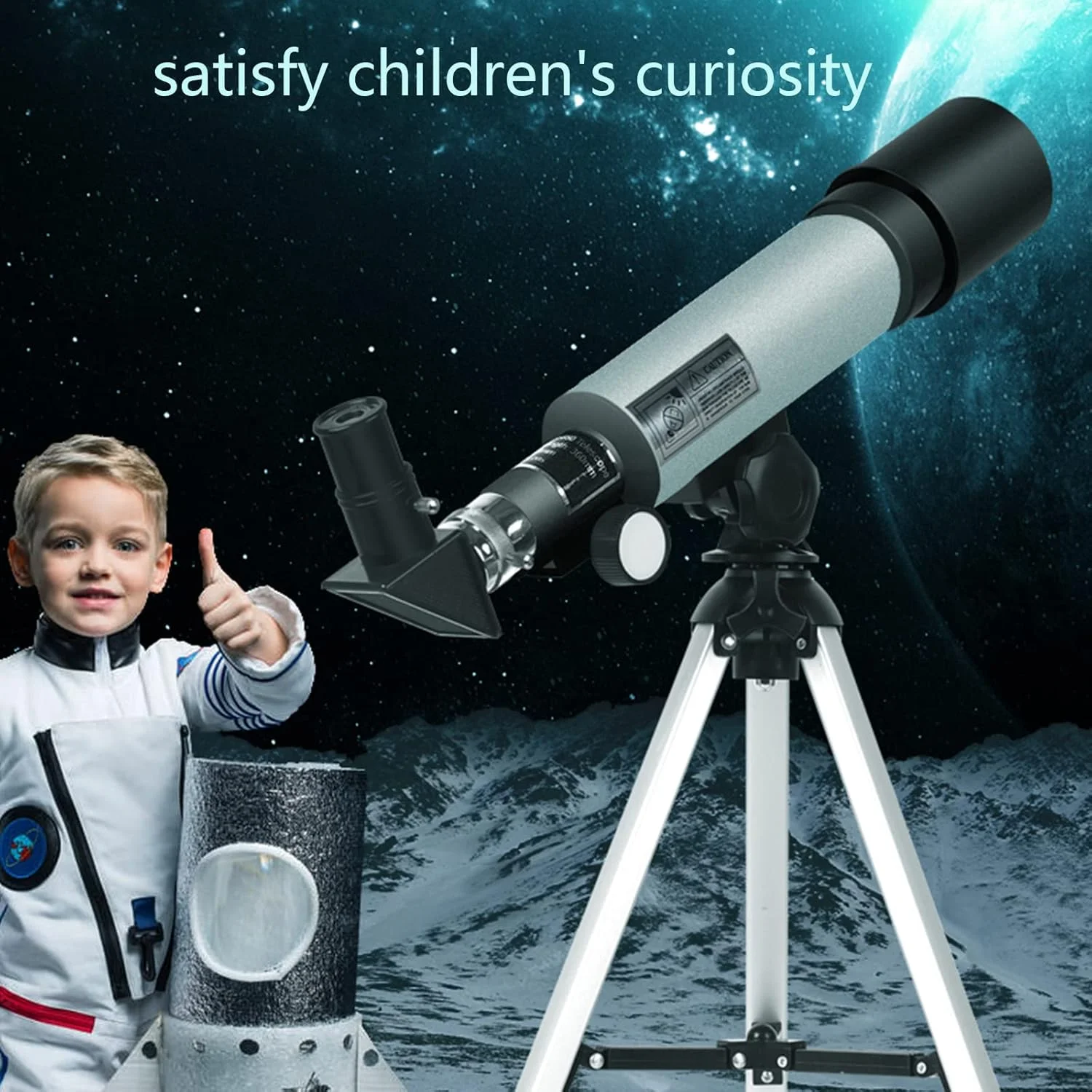 تلسکوپ برای بزرگسالان و مبتدیان، تلسکوپ شکستنی نجومی با دیافراگم 50 میلیمتری، 2 چشمی چرخان، تلسکوپ قابل حمل با سهپایه تلسکوپ برای بزرگسالان و مبتدیان، تلسکوپ شکستنی نجومی با دیافراگم 50 میلیمتری، 2 چشمی چرخان، تلسکوپ قابل حمل با سهپایه