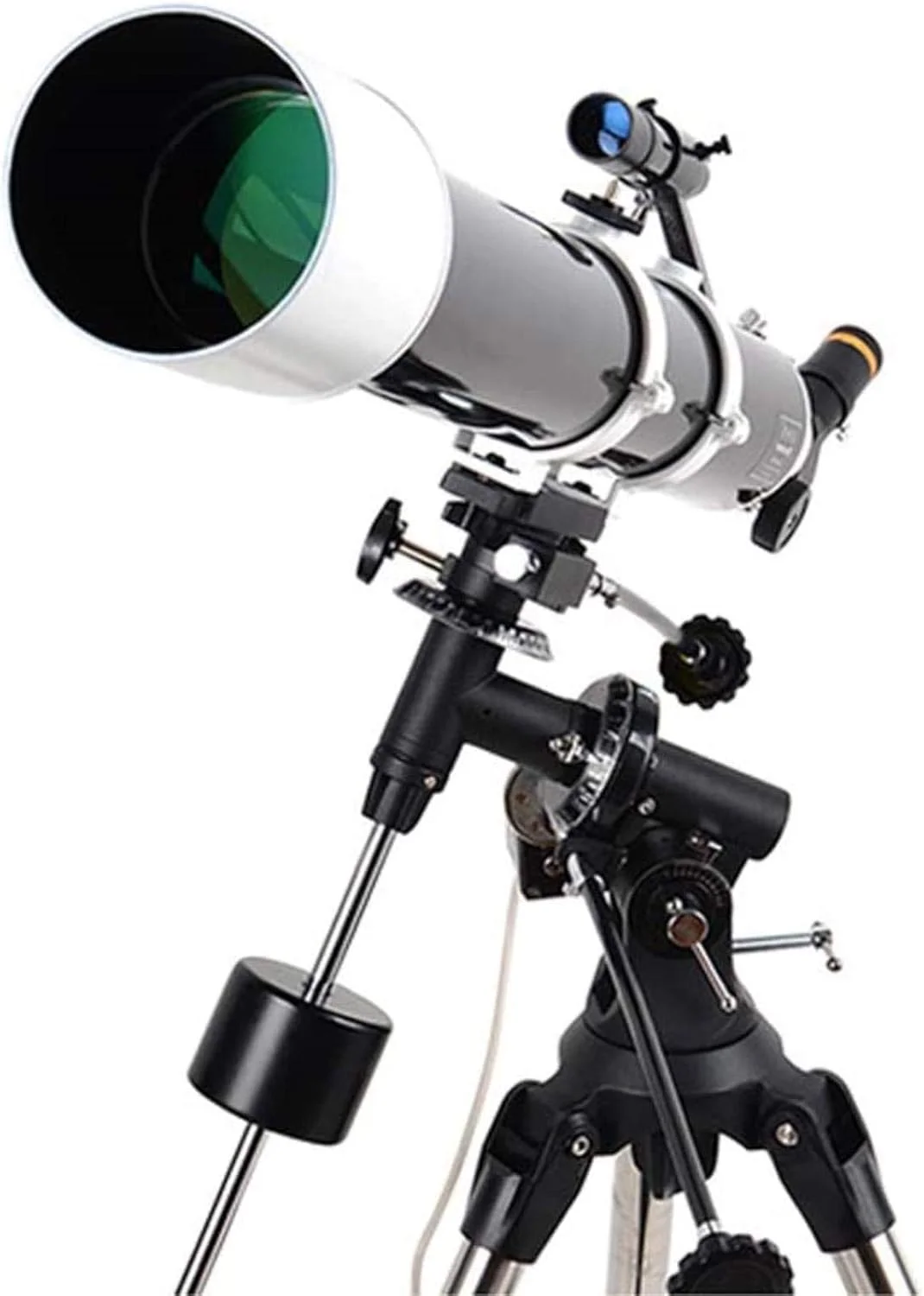تلسکوپ LSLYTQ برای افراد مبتدی، تلسکوپ نجومی با لوازم جانبی، چشمی و سه پایه، تلسکوپ شکستنی نجومی، همراه خوب برای مشاهده ماه و سیارات، مناسب برای داخل و خارج از خانه