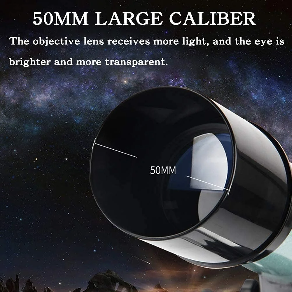 تلسکوپ LSLYTQ، تلسکوپ های نجومی قابل حمل برای مبتدیان، شکست نور با قطب نما و سه پایه، هدیه تولد عالی