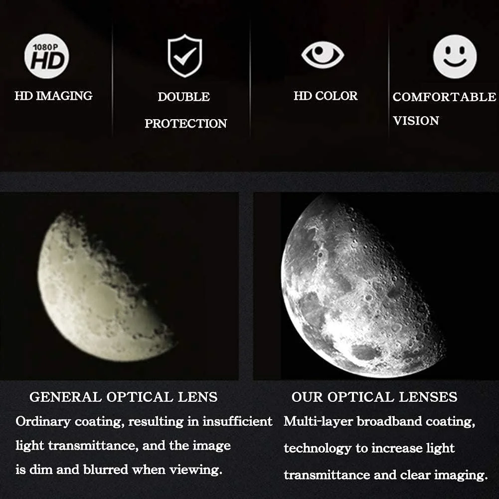 تلسکوپ LSLYTQ، تلسکوپ های نجومی قابل حمل برای مبتدیان، شکست نور با قطب نما و سه پایه، هدیه تولد عالی