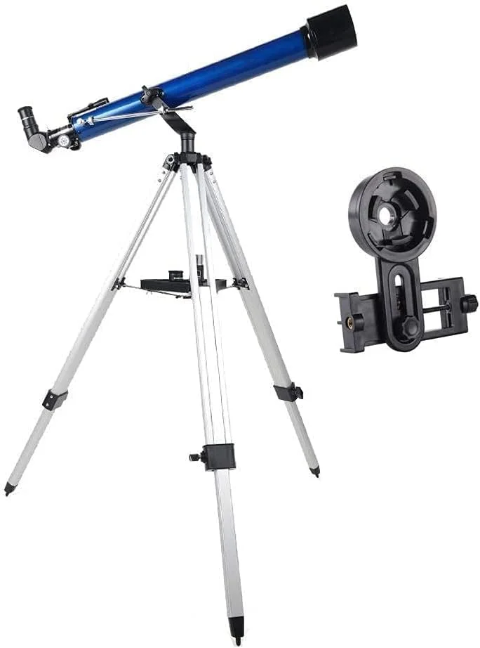 تلسکوپ LSLYTQ برای مبتدیان، دهانه 60 میلی‌متری، 800 میلی‌متری AZ تلسکوپ شکست نور نجومی جمع و جور با لنز منشور Bak4 برای نجوم به همراه سه‌پایه