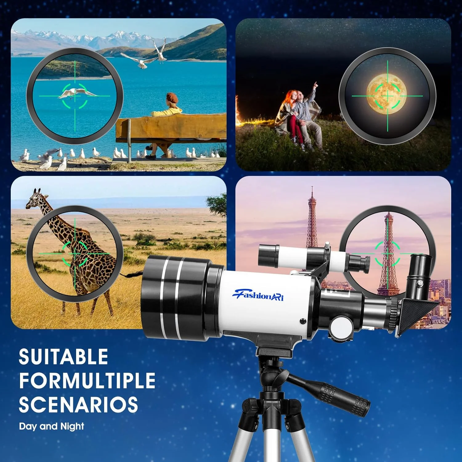 تلسکوپ برای کودکان مبتدی، تلسکوپ برای کودکان 8-12 سال، دهانه 70 میلیمتری با قدرت بالا، طول کانونی 300 میلیمتری تلسکوپ برای کودکان مبتدی، تلسکوپ برای کودکان 8-12 سال، دهانه 70 میلیمتری با قدرت بالا، طول کانونی 300 میلیمتری