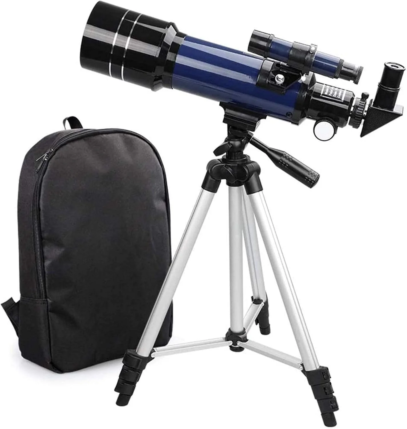 تلسکوپ LSLYTQ برای مبتدیان، دهانه 70 میلی‌متری تلسکوپ شکستنی نجومی 400 میلی‌متری، تلسکوپ قابل حمل برای بزرگسالان به همراه کیف