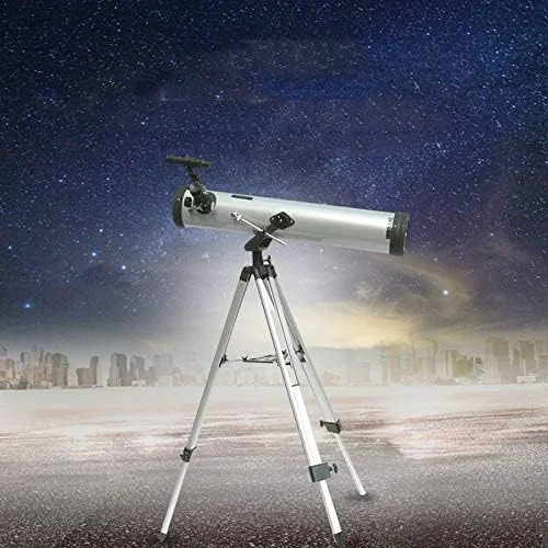 تلسکوپ مسافرتی قابل حمل LSLYTQ با یابنده، شکست نور نجومی، اپتیک شیشه ای با پوشش کامل، سه پایه با ارتفاع قابل تنظیم، برای بزرگسالان مبتدی