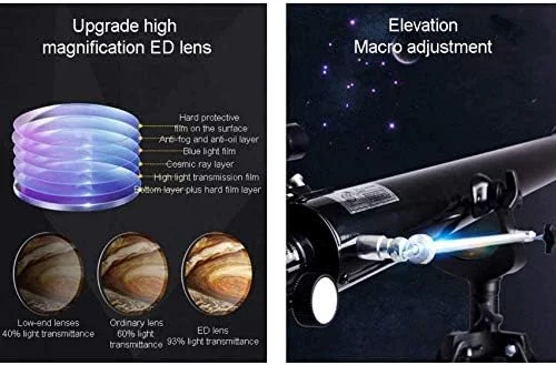 تلسکوپ نجومی LSLYTQ، فاصله کانونی 900 میلی‌متر، دو منظوره آسمان و زمین، تلسکوپ شکستنی مبتدی