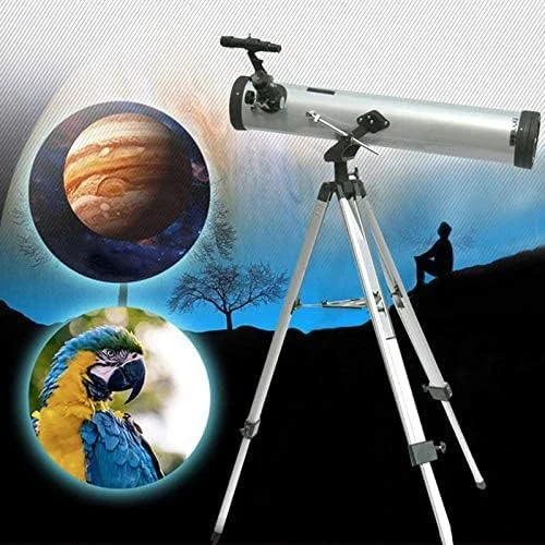 تلسکوپ مسافرتی قابل حمل LSLYTQ با یابنده، شکست نور نجومی، اپتیک شیشه ای با پوشش کامل، سه پایه با ارتفاع قابل تنظیم، برای بزرگسالان مبتدی