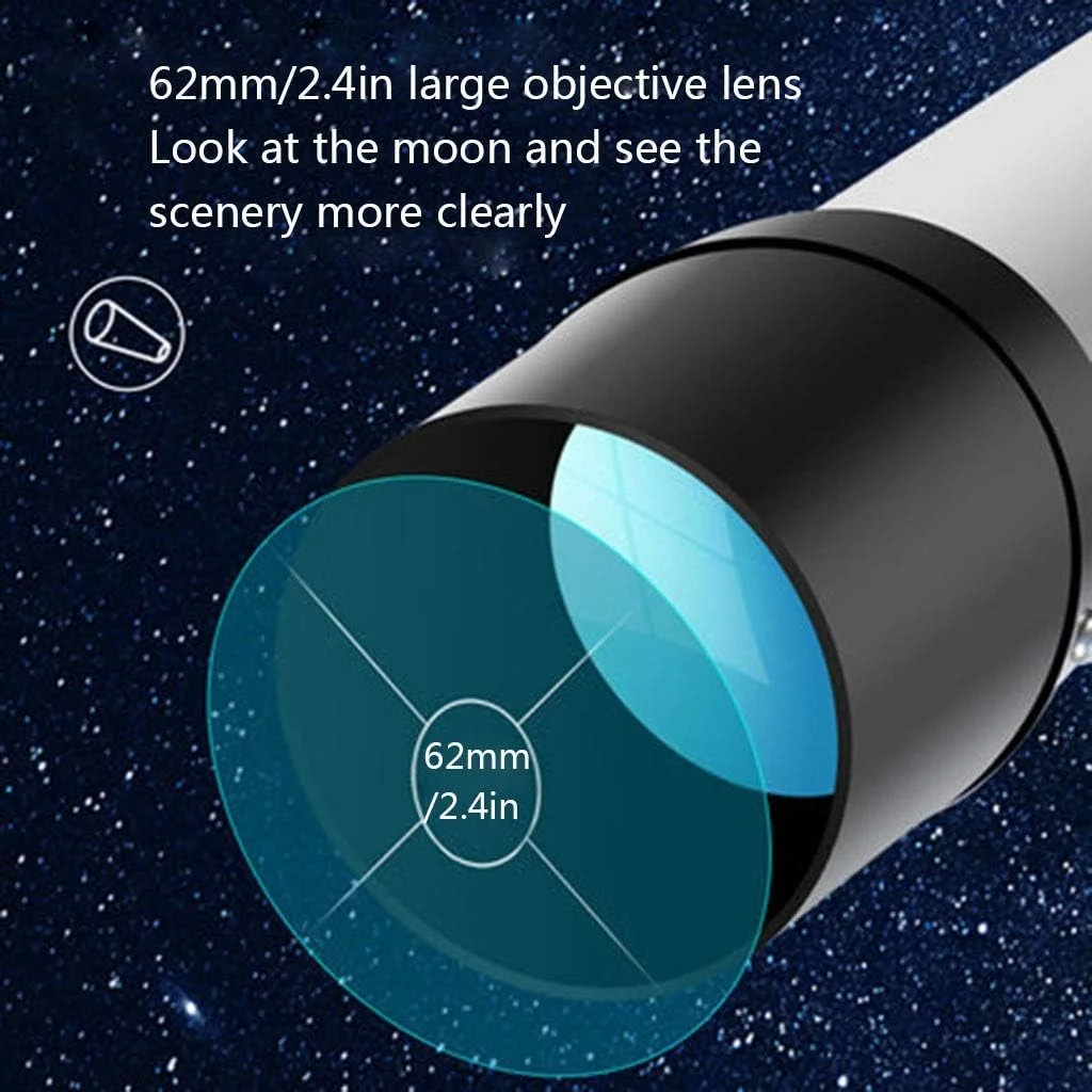 تلسکوپ شکستنی LSLYTQ مناسب افراد مبتدی، با پوشش چند لایه کامل عناصر اپتیکی و قابل حمل