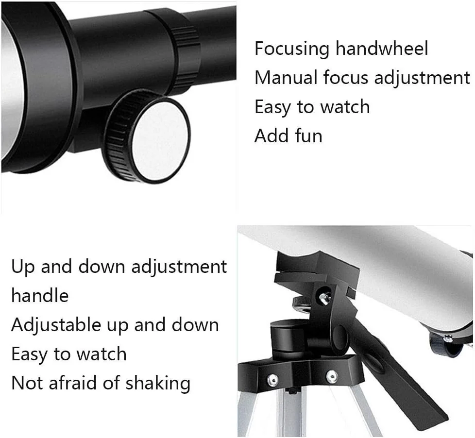تلسکوپ شکستنی LSLYTQ مناسب افراد مبتدی، با پوشش چند لایه کامل عناصر اپتیکی و قابل حمل