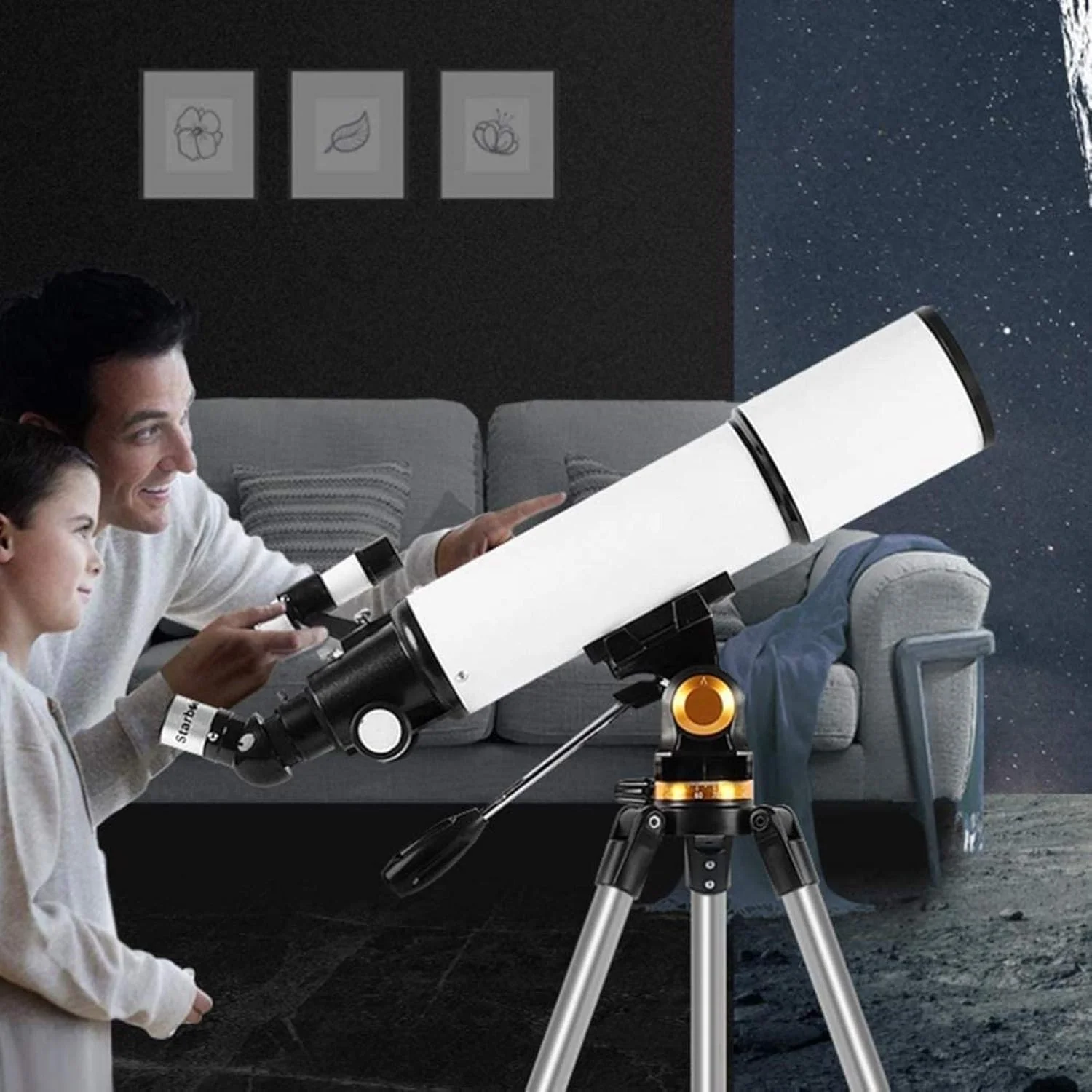 تلسکوپ منکسوری نجومی 80 میلیمتری، تکچشمی نجومی کودکان، تلسکوپ تکچشمی مبتدیان برای رصد آسمان، مناسب سفر و دکوراسیون منزل، هدیه کریسمس تلسکوپ منکسوری نجومی 80 میلیمتری، تکچشمی نجومی کودکان، تلسکوپ تکچشمی مبتدیان برای رصد آسمان، مناسب سفر و دکوراسیون منزل، هدیه کریسمس