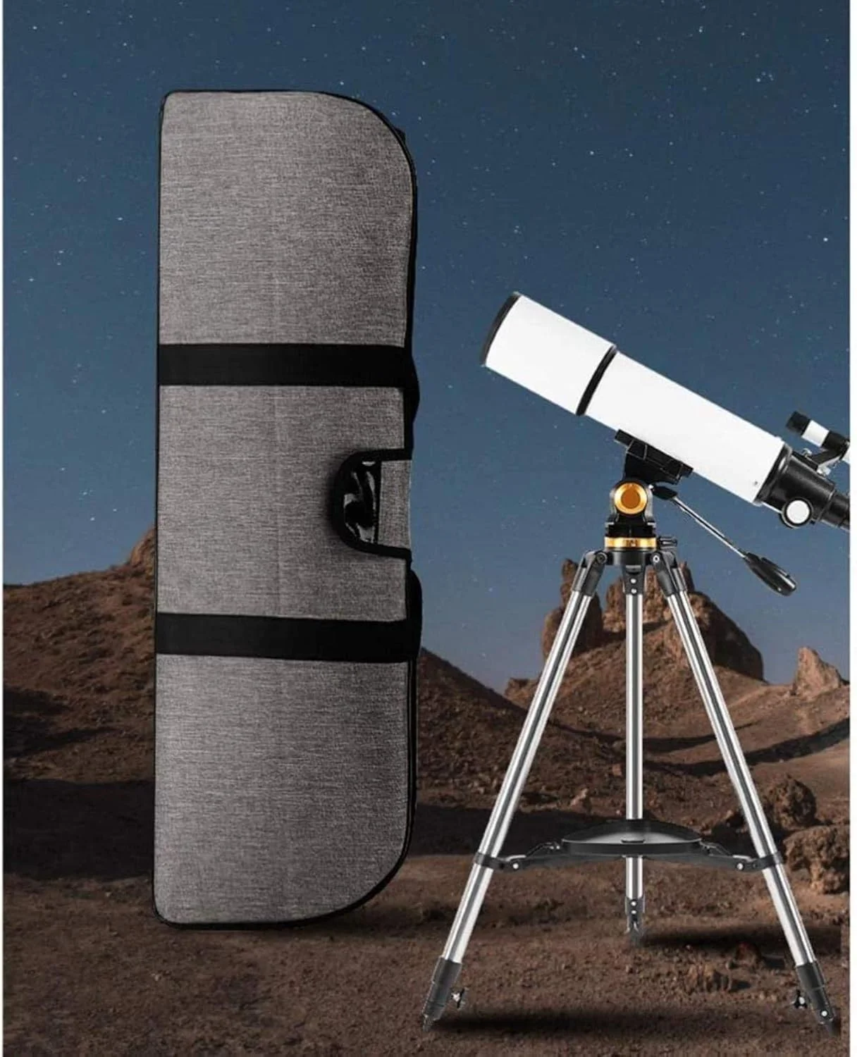 تلسکوپ شکستنی نجومی 80 میلی‌متری، تک‌چشمی نجومی کودکان، تک‌چشمی آسمانی مبتدی، تلسکوپ مسافرتی، دکور منزل، هدیه
