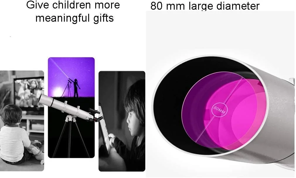 تلسکوپ نجومی LSLYTQ مناسب سفر و فضای باز، برای بزرگسالان، فاصله کانونی 700 میلی‌متری، عدسی چشمی 10 و 20 میلی‌متری، سه پایه و نگهدارنده تلفن هوشمند