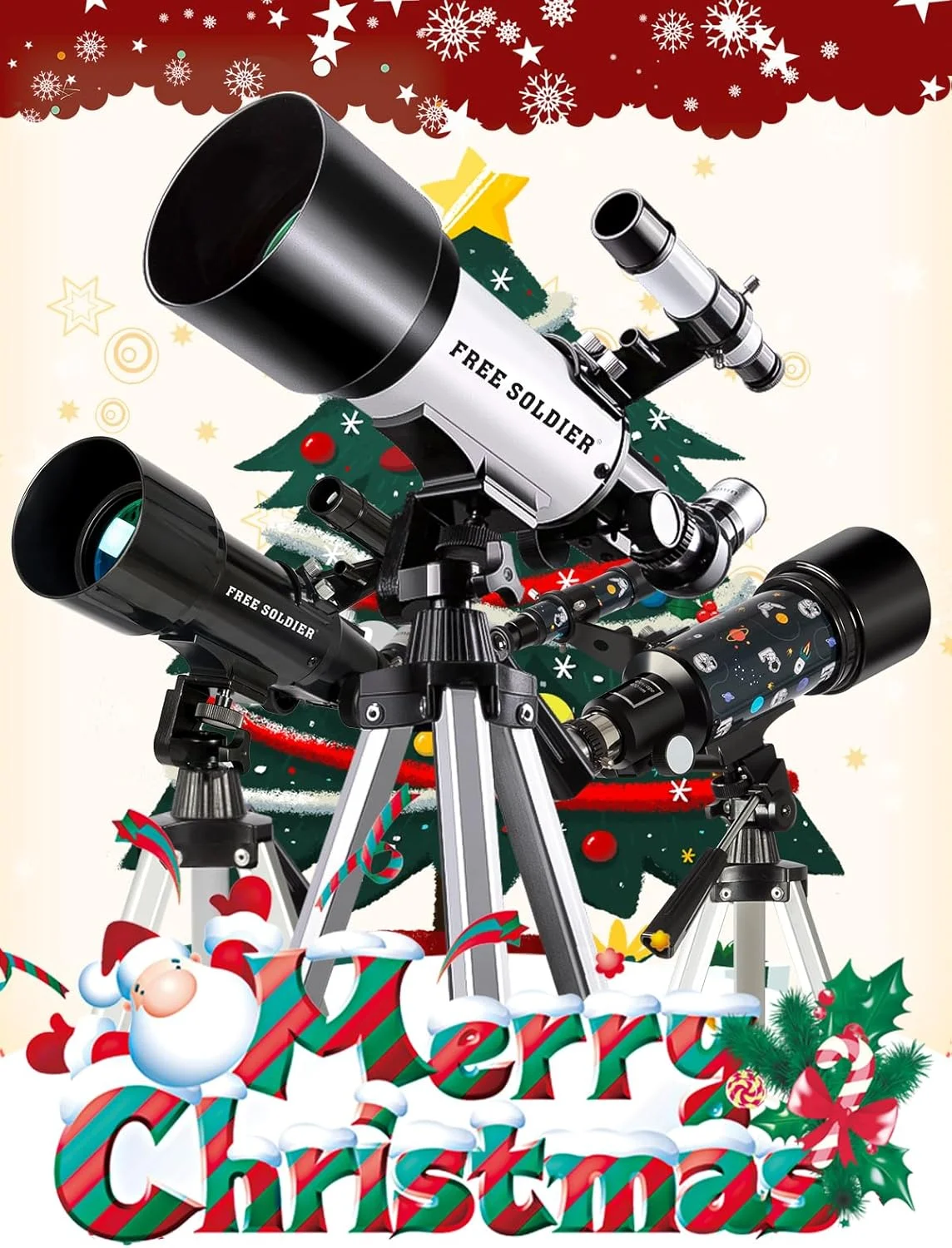 تلسکوپ نجومی قابل حمل با دهانه 70 میلیمتری و فاصله کانونی 400 میلیمتری، مناسب برای مبتدیان بالای 8 سال، به همراه ریموت کنترل بیسیم، کیف حمل و سهپایه، مشکی تلسکوپ نجومی قابل حمل با دهانه 70 میلیمتری و فاصله کانونی 400 میلیمتری، مناسب برای مبتدیان بالای 8 سال، به همراه ریموت کنترل بیسیم، کیف حمل و سهپایه، مشکی