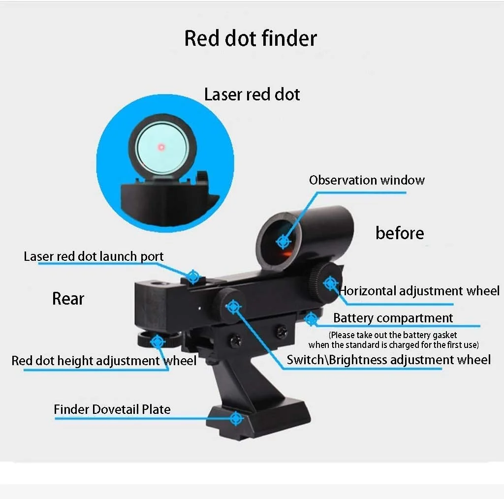 تلسکوپ برای بزرگسالان و مبتدیان نجوم، طول کانونی 900 میلی‌متر، تلسکوپ مسافرتی نجومی با سه‌پایه قابل تنظیم، بهترین هدیه نجومی