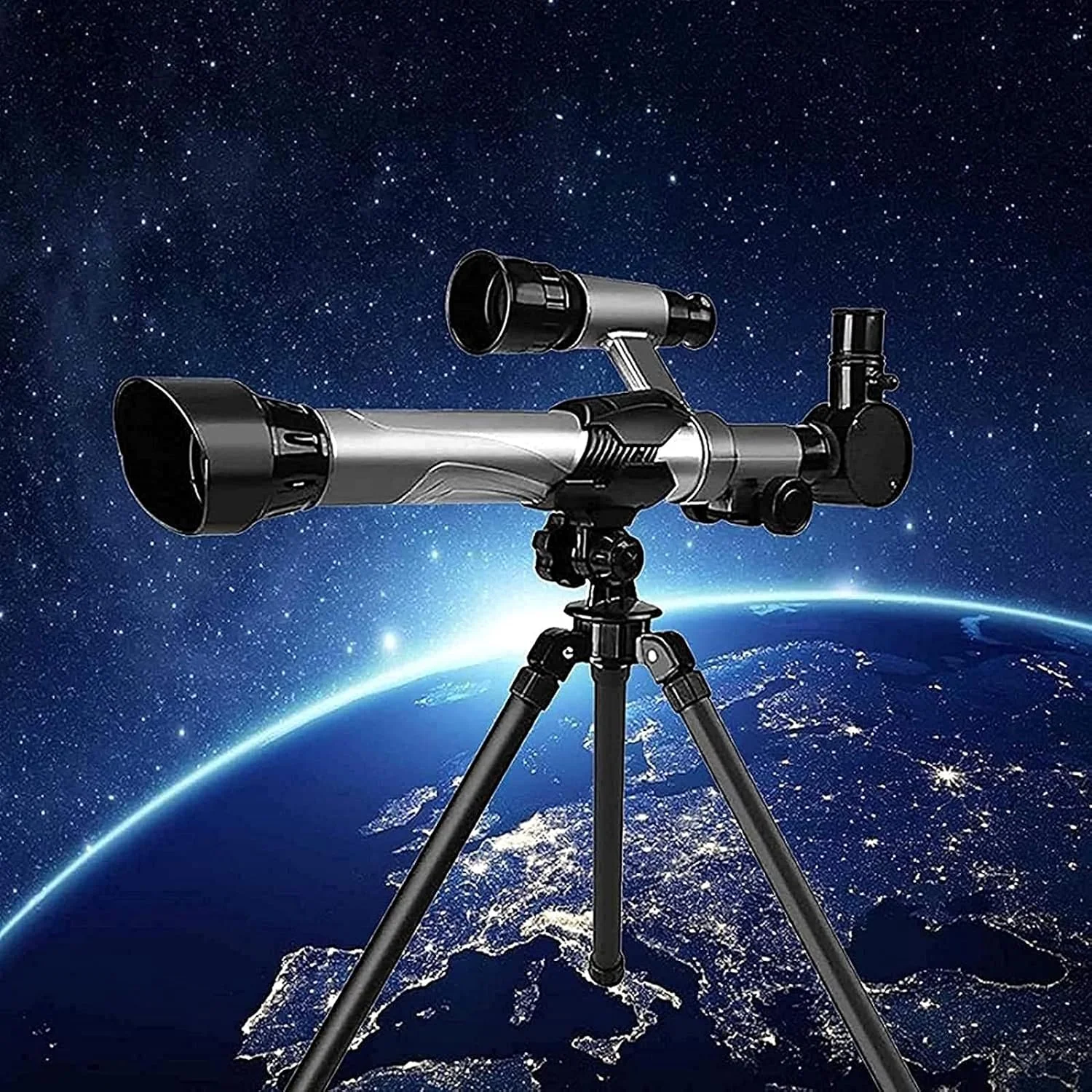 تلسکوپ LSLYTQ برای مبتدیان نجوم، تلسکوپ شکستنی نجومی با دهانه 50 میلی‌متری، تک‌چشمی با قدرت بالا