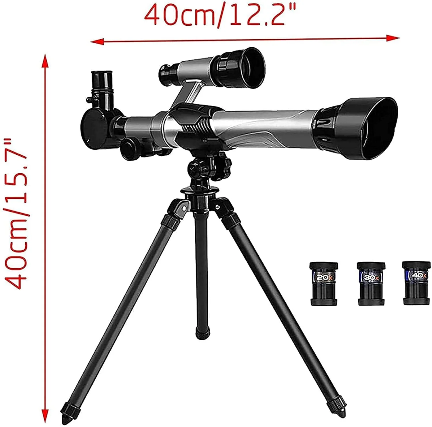 تلسکوپ LSLYTQ برای مبتدیان نجوم، تلسکوپ شکستنی نجومی با دهانه 50 میلی‌متری، تک‌چشمی با قدرت بالا