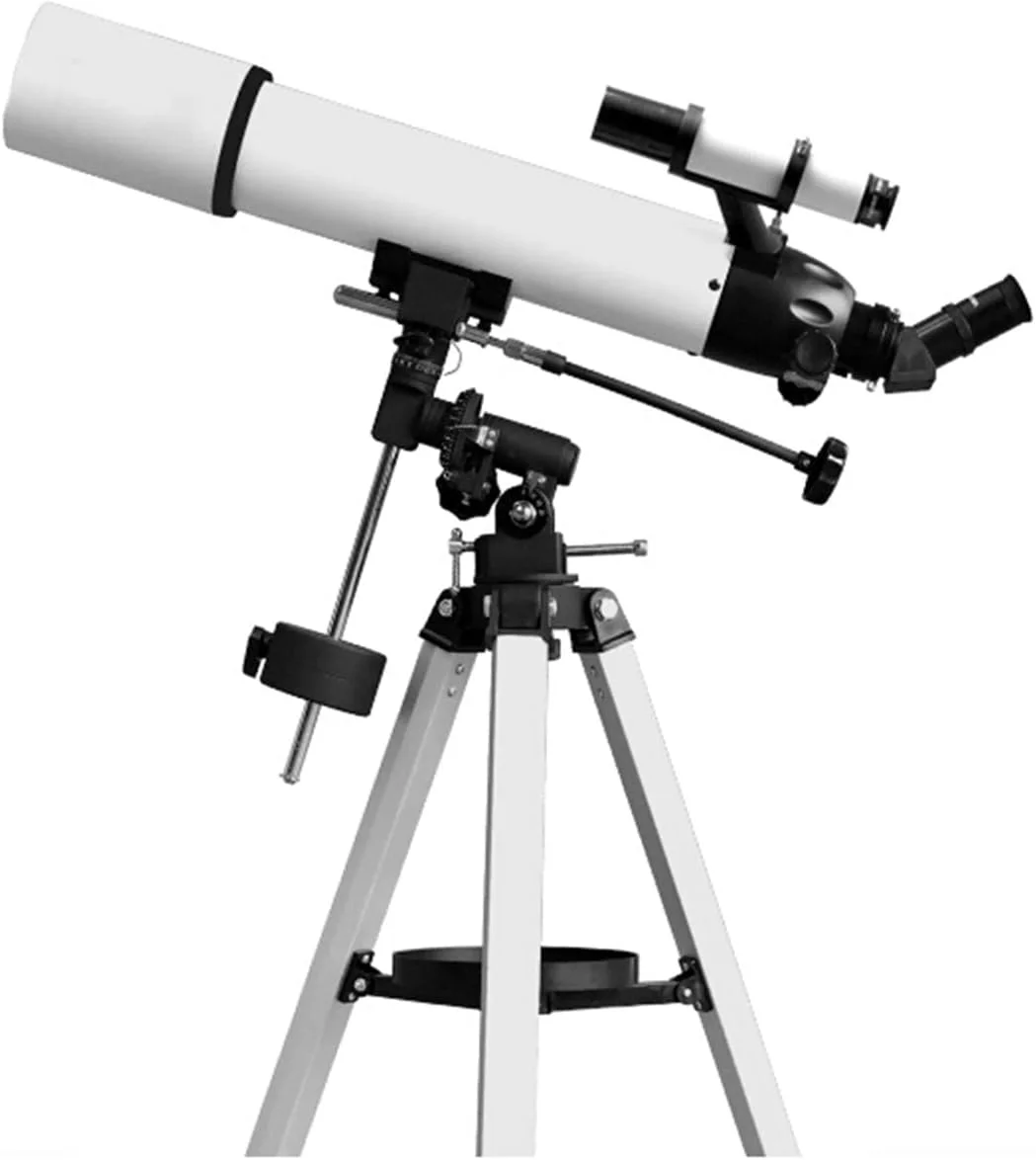 تلسکوپ نجومی انکساری، تلسکوپ مسافرتی قابل حمل و جمع و جور با کیف حمل، سه پایه با ارتفاع قابل تنظیم، برای کودکان، مبتدیان و بزرگسالان