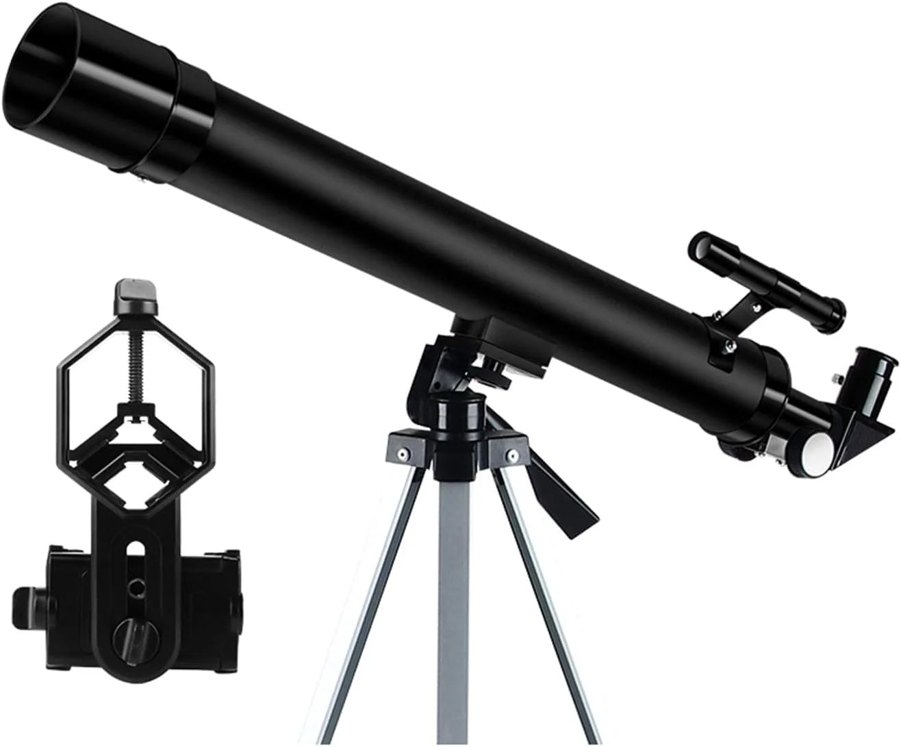 تلسکوپ شکستنی نجومی، تلسکوپ کودکان برای مبتدیان نجوم، جمع و جور و قابل حمل، پایه با ارتفاع قابل تنظیم، تلسکوپ مسافرتی