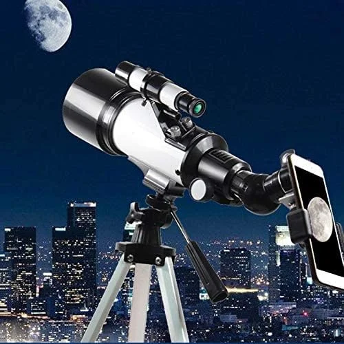 تلسکوپ LSLYTQ، دهانه 70 میلی‌متری، 400 میلی‌متری AZ تلسکوپ شکستنی نجومی، شکست نور قابل حمل با سه‌پایه، تلسکوپ‌های مسافرتی، برای بزرگسالان مبتدی
