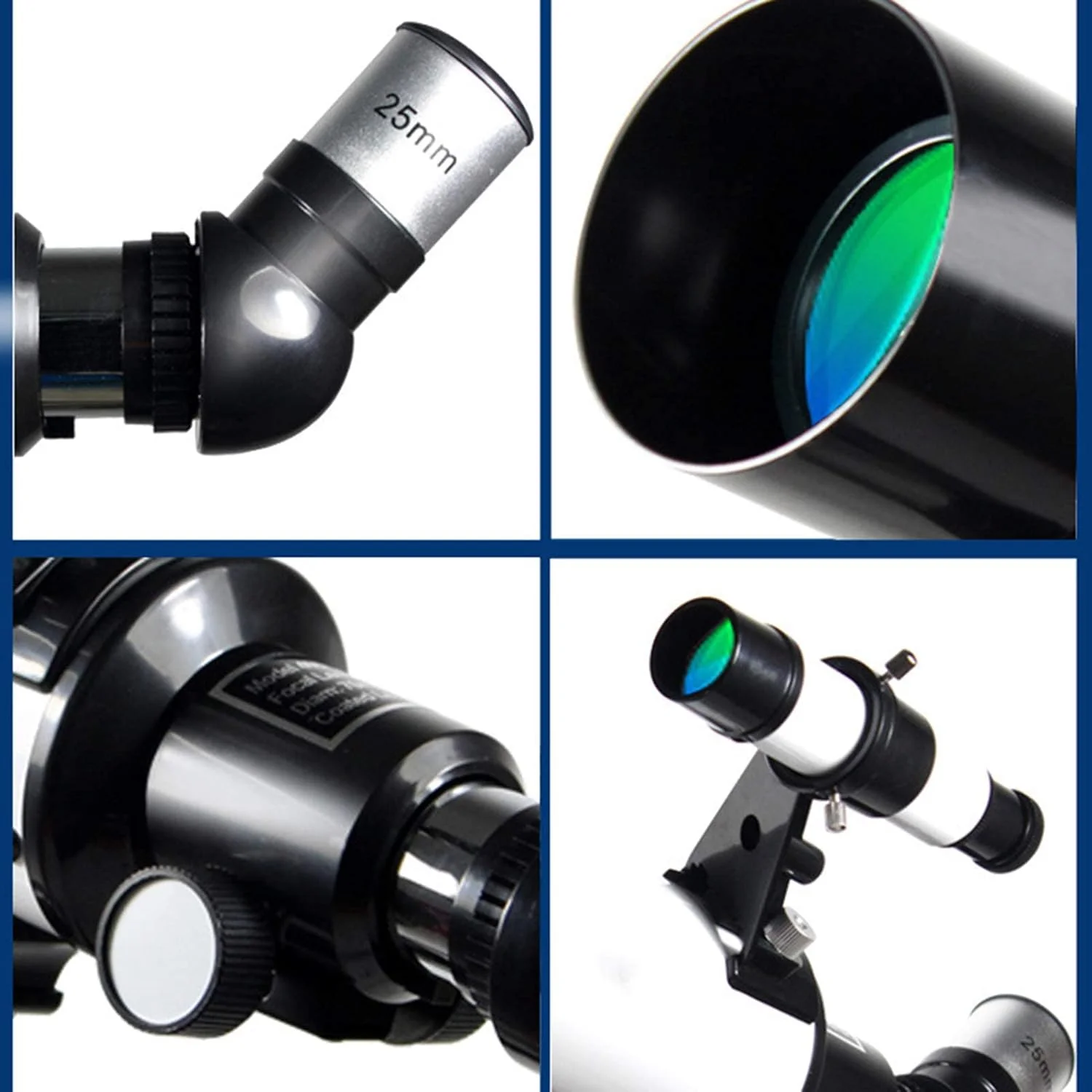 تلسکوپ LSLYTQ، تلسکوپ شکستنی نجومی AZ با دهانه 70 میلی‌متری و فاصله کانونی 400 میلی‌متری، تلسکوپ مسافرتی قابل حمل با سه‌پایه، مناسب برای بزرگسالان و مبتدیان