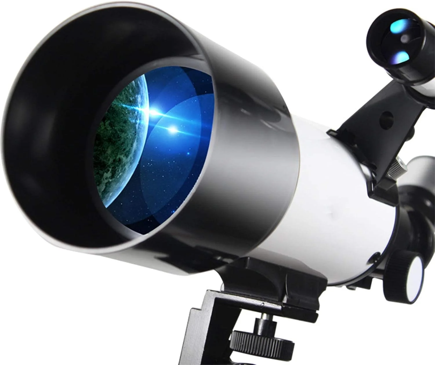 تلسکوپ LSLYTQ، تلسکوپ شکستنی نجومی AZ با دهانه 70 میلی‌متری و فاصله کانونی 400 میلی‌متری، تلسکوپ مسافرتی قابل حمل با سه‌پایه، مناسب برای بزرگسالان و مبتدیان