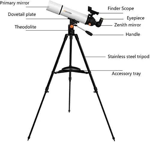 تلسکوپ مسافرتی LSLYTQ با دیافراگم 80 میلیمتری و فاصله کانونی 500 میلیمتری، تلسکوپ شکستنی قابل حمل با سه پایه قابل تنظیم، کیف حمل و آداپتور تلفن همراه، مناسب برای فضای باز تلسکوپ مسافرتی LSLYTQ با دیافراگم 80 میلیمتری و فاصله کانونی 500 میلیمتری، تلسکوپ شکستنی قابل حمل با سه پایه قابل تنظیم، کیف حمل و آداپتور تلفن همراه، مناسب برای فضای باز