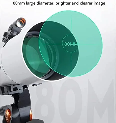 تلسکوپ مسافرتی LSLYTQ با دیافراگم 80 میلیمتری و فاصله کانونی 500 میلیمتری، تلسکوپ شکستنی قابل حمل با سه پایه قابل تنظیم، کیف حمل و آداپتور تلفن همراه، مناسب برای فضای باز تلسکوپ مسافرتی LSLYTQ با دیافراگم 80 میلیمتری و فاصله کانونی 500 میلیمتری، تلسکوپ شکستنی قابل حمل با سه پایه قابل تنظیم، کیف حمل و آداپتور تلفن همراه، مناسب برای فضای باز
