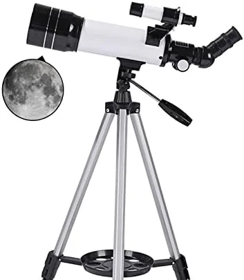 تلسکوپ LSLYTQ، دهانه 70 میلی‌متری، فاصله کانونی 400 میلی‌متری، تلسکوپ شکست نور نجومی برای مبتدیان، تلسکوپ مسافرتی با کیف حمل و سه پایه