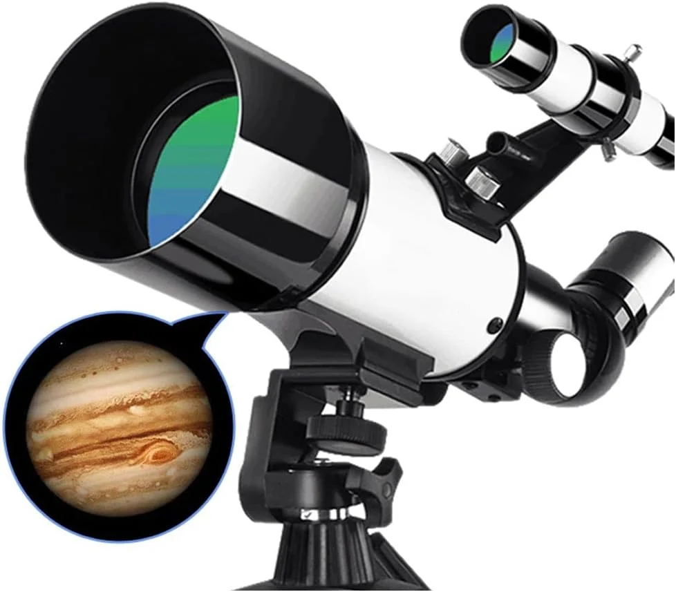 تلسکوپ LSLYTQ برای بزرگسالان، تلسکوپ های شکستنی با دیافراگم 70 میلی متری برای مبتدیان، تلسکوپ قابل حمل با، برای/سفید/یک