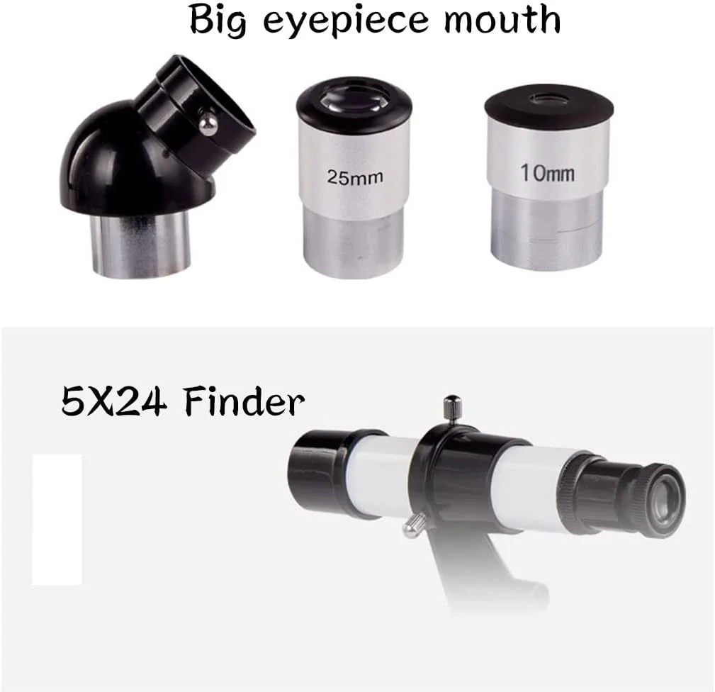 تلسکوپ LSLYTQ برای بزرگسالان، تلسکوپ های شکستنی با دیافراگم 70 میلی متری برای مبتدیان، تلسکوپ قابل حمل با، برای/سفید/یک