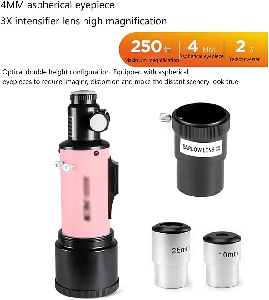 تلسکوپ LSLYTQ، تلسکوپ عالی با دیافراگم 70 میلی‌متری، تلسکوپ شکستنی نجومی 400 میلی‌متری به همراه کیف حمل، سه پایه قابل تنظیم و تلسکوپ دستی