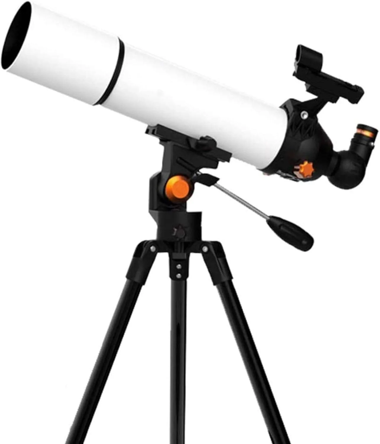 تلسکوپ 500x80 میلی‌متری با سه‌پایه و کوله‌پشتی، تلسکوپ برای مبتدیان، با چشمی‌های 10 و 23 میلی‌متری و آینه 90 درجه