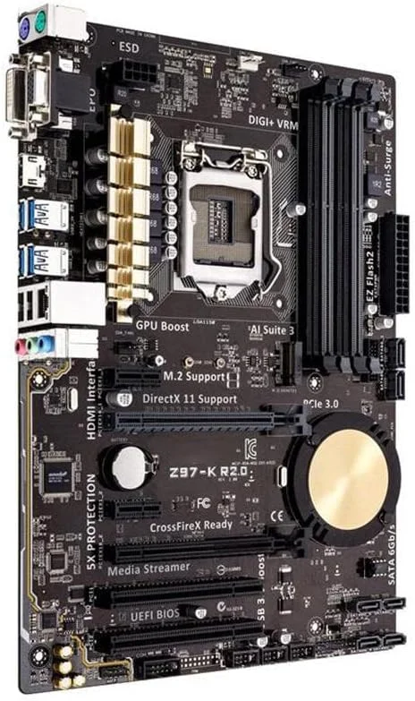 مادربرد رومیزی برای Z97-K R2.0 LGA 1150 DDR3 i7 i5 i3 CPU 32G SATA3 USB2.0 UBS3.0 تست شده کامل مادربرد رومیزی برای Z97-K R2.0 LGA 1150 DDR3 i7 i5 i3 CPU 32G SATA3 USB2.0 UBS3.0 تست شده کامل