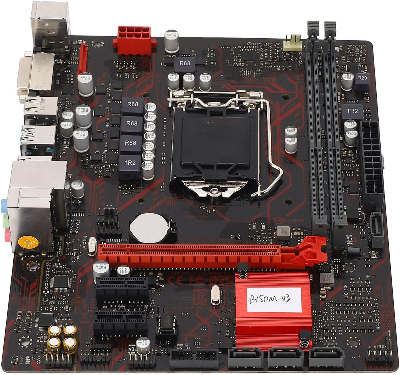 مادربرد رومیزی M ATX با اسلات پردازنده PCI E 3.0 LGA 1151 و دو اسلات حافظه DDR4 به همراه رابط DVI برای پردازنده های Core i7 i5 i3 Pentium Celeron 14nm