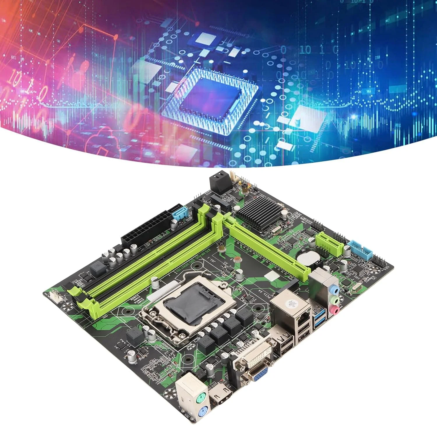 مادربرد Heayzoki LGA 1155، مادربرد کامپیوتر رومیزی، B75 HMPLUS LGA 1155 دارای 4 اسلات DDR3 6Gbps SATA M.2 NVME PCIe X16 VGA HD Output ATX برای استخراج