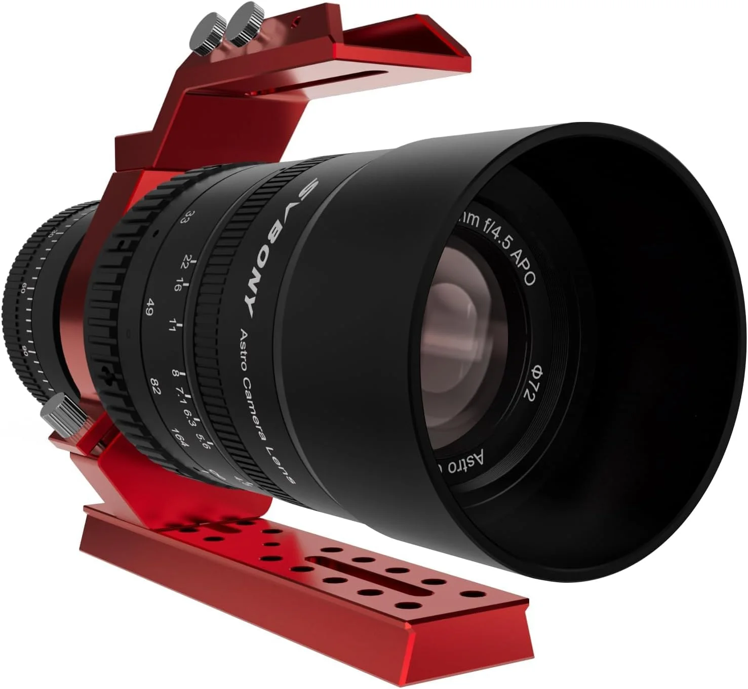 تلسکوپ شکستی آپو 54 میلی‌متری پتزوال SVBONY SV555 برای عکاسی نجومی، فوکوس دقیق ارتقا یافته جدید، سازگاری با فول فریم، دیافراگم متغیر F4.5-F22، شامل کیت نصب EAF، لنز دوربین SLR آپو