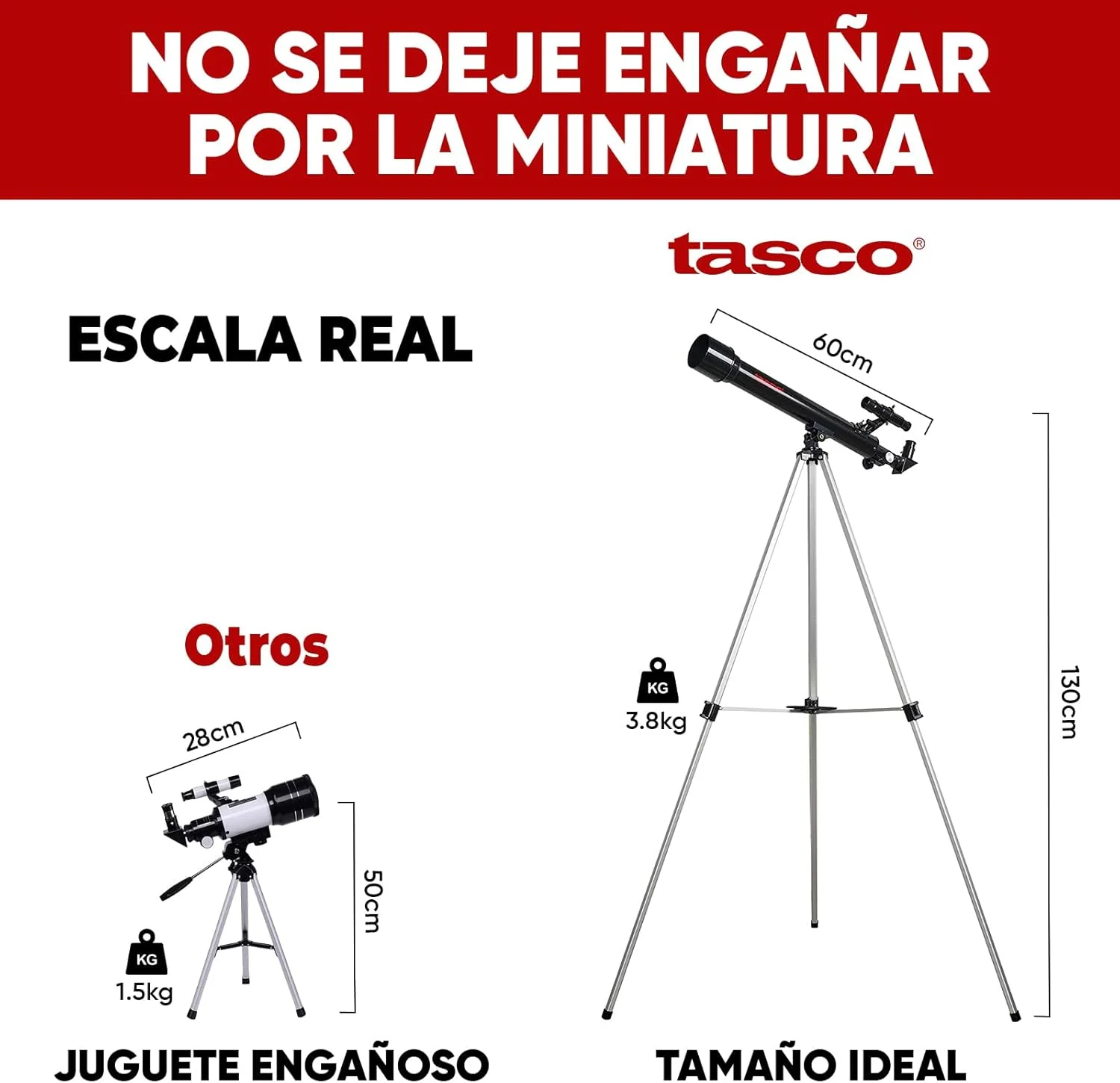 تلسکوپ شکستنی 600x50 میلی‌متری Tasco Spacestation، تلسکوپ نجومی برای بزرگسالان و مبتدیان، مشکی