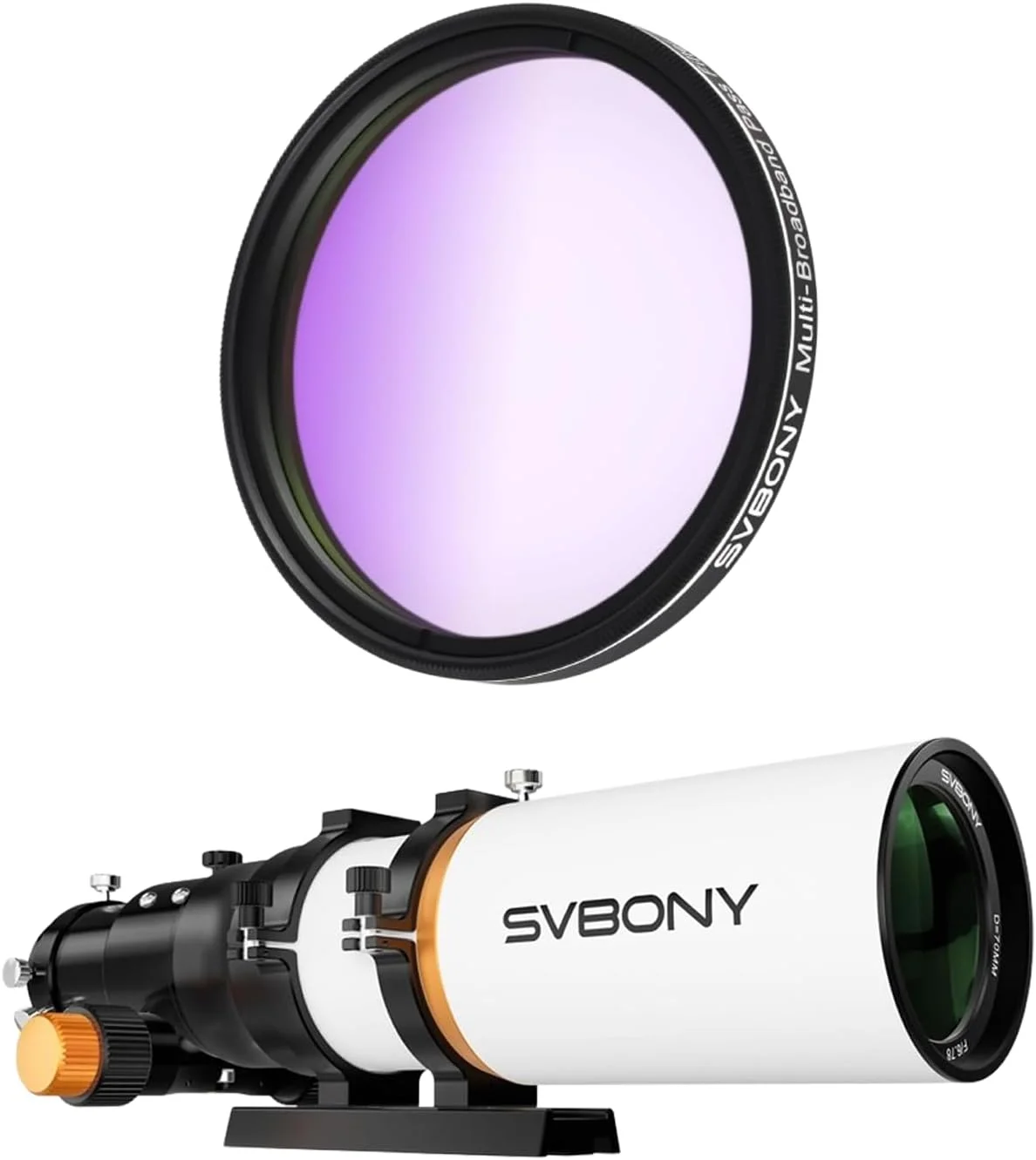فیلتر تلسکوپ SVBONY SV260 2 اینچی با تلسکوپ رفرکتور SV503 با فلتنر میدان داخلی