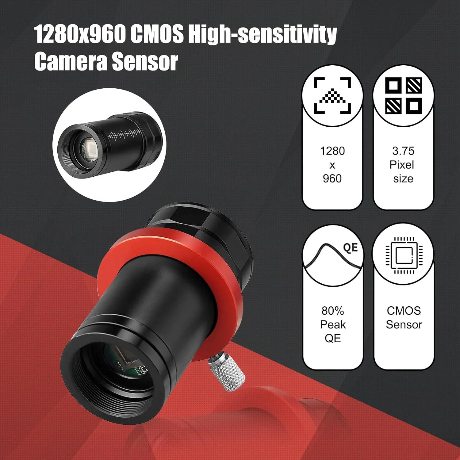 دوربین تلسکوپ SVBONY SV905C، رابط USB 2.0 Type-C با کیفیت 1.23 مگاپیکسل، دوربین راهنمای نجومی استاندارد 1.25 اینچی، همراه با مینی اسکوپ راهنمای SV165، یابنده 30 میلی متری F4، برای عکاسی نجومی