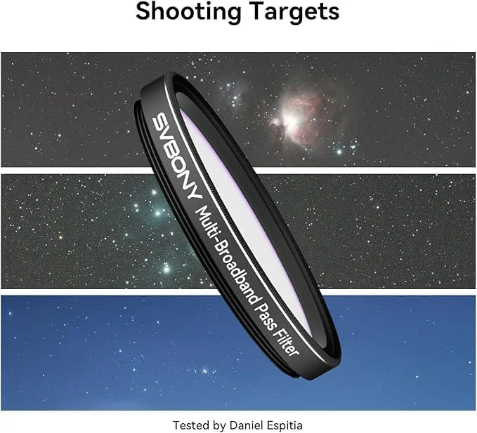 فیلتر تلسکوپ SVBONY SV260 2 اینچی با تلسکوپ رفرکتور SV503 با فلتنر میدان داخلی