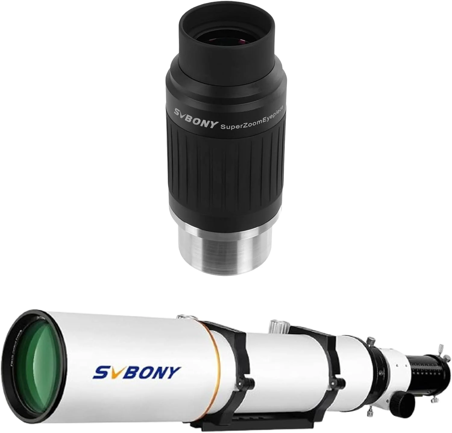 لوله تلسکوپ SVBONY SV503، تلسکوپ شکستی رنگی آپوکروماتیک با پراکندگی بسیار کم 102 میلی‌متری F7 همراه با چشمی تلسکوپ SV230