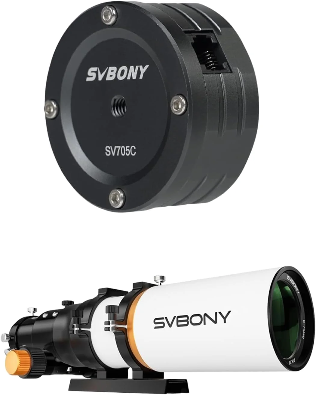 دوربین تلسکوپ SVBONY SV705C با تلسکوپ شکستی SV503