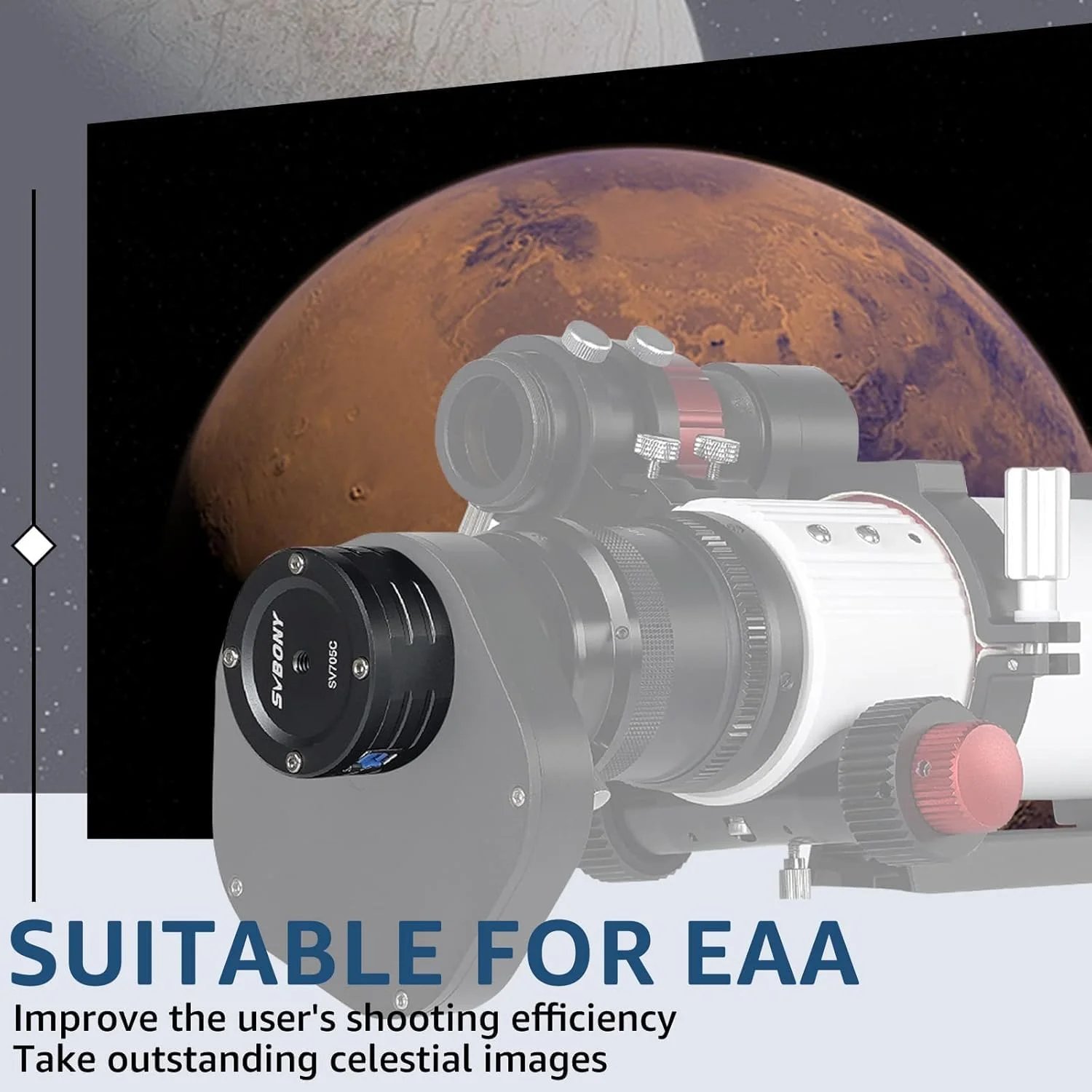 دوربین تلسکوپ SVBONY SV705C با تلسکوپ شکستی SV503