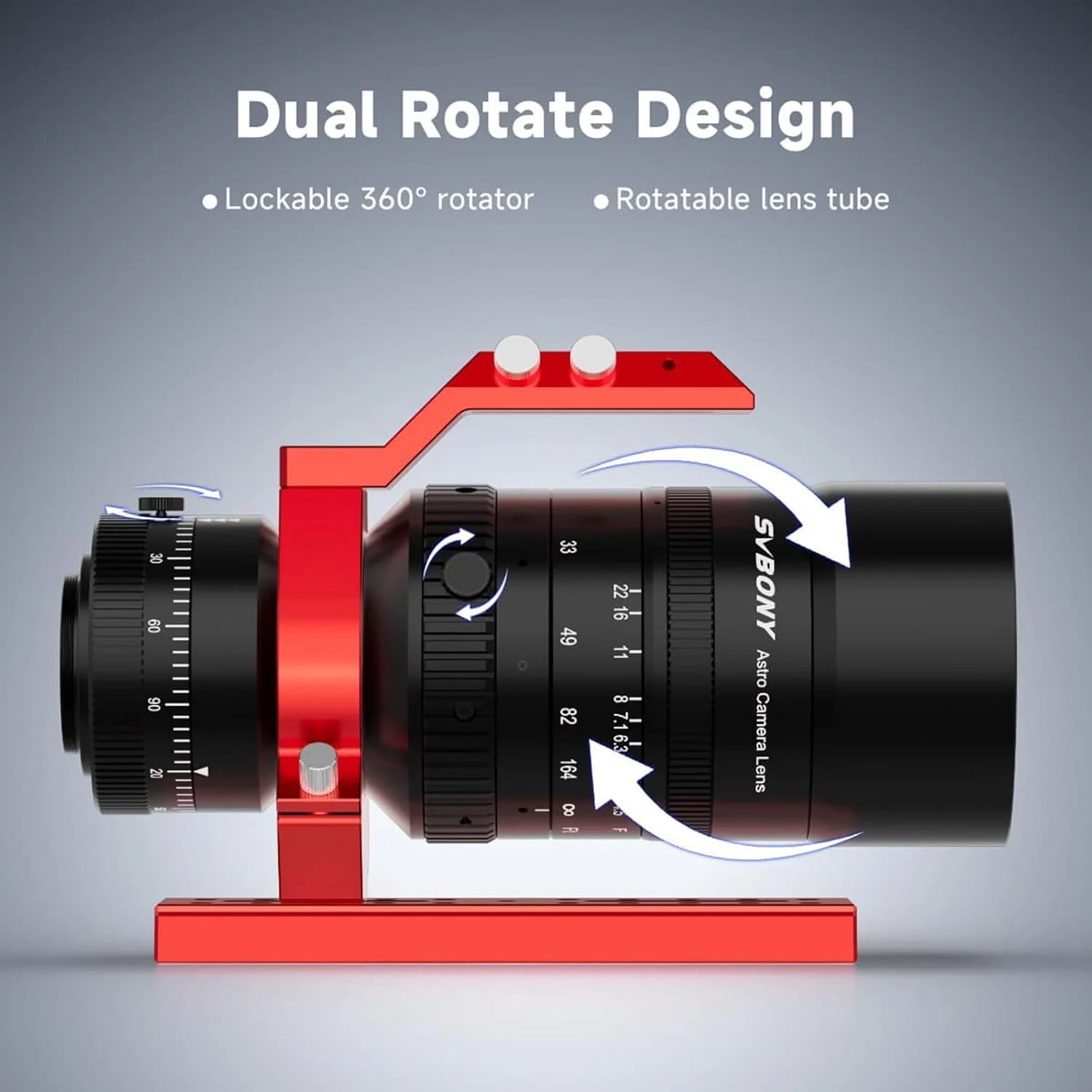 گرمکن لنز SVBONY SV172، نوار گرمکن شبنم 430 میلی‌متری به همراه تلسکوپ APO مدل SV555، تلسکوپ نجومی 54 میلی‌متری، ساختار عدسی پتزوال، دیافراگم متغیر F4.5 تا F22 برای عکاسی از اعماق آسمان