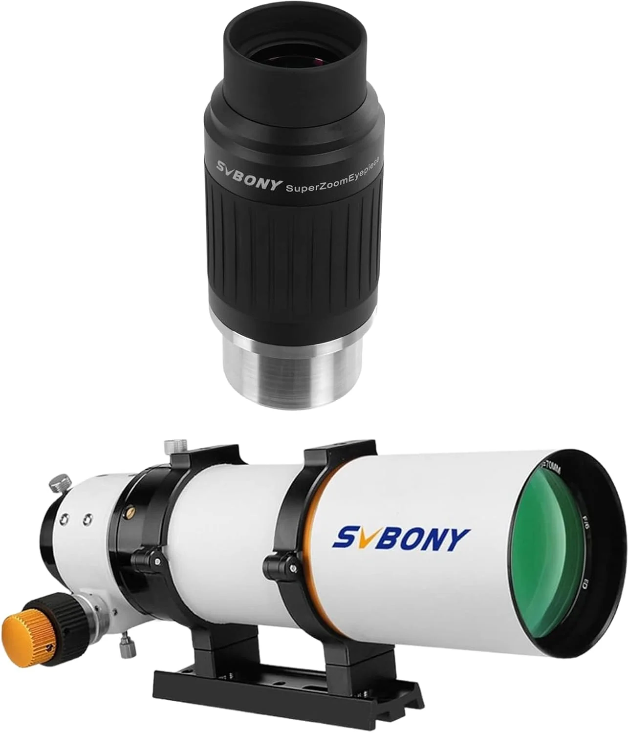 لوله تلسکوپ قابل حمل SVBONY SV503، لوله اپتیکی 70ED F6 با پراکندگی بسیار کم به همراه چشمی تلسکوپ SV230