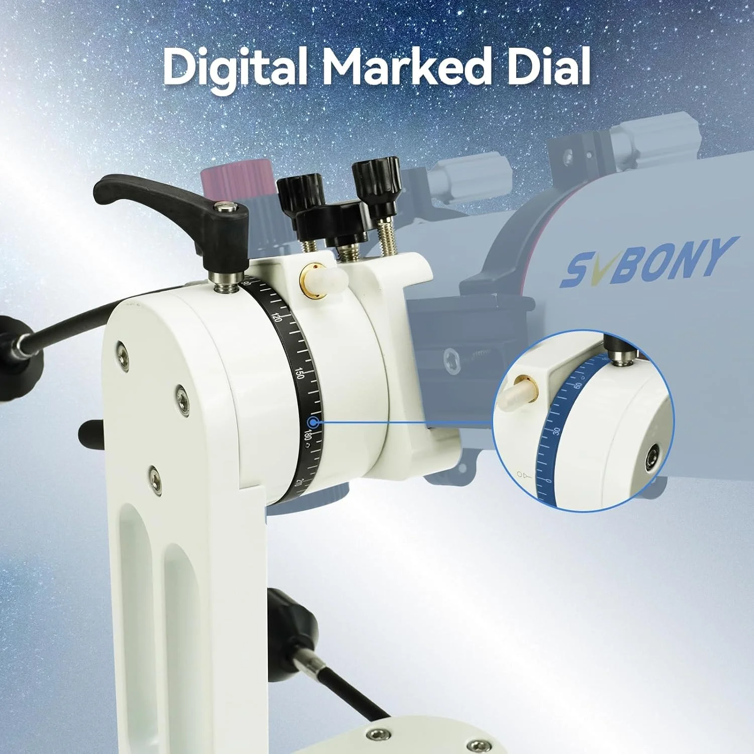 بسته پایه سمت-ارتفاعی SVBONY SV225 به همراه یابنده SV182 6x30 برای تلسکوپ نجومی