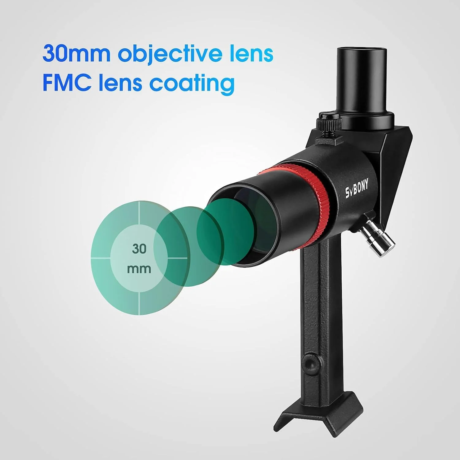 چشمی یاب SVBONY SV182، پایه دم چلچله ای جهانی با تلسکوپ انکساری SV503